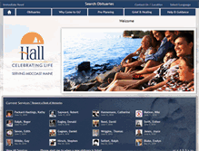 Tablet Screenshot of hallfuneralhomes.com